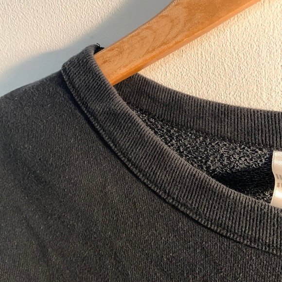 American Apparel Small French Terry Drop Shoulder Sweater Dark Grey - Picture 2 of 4